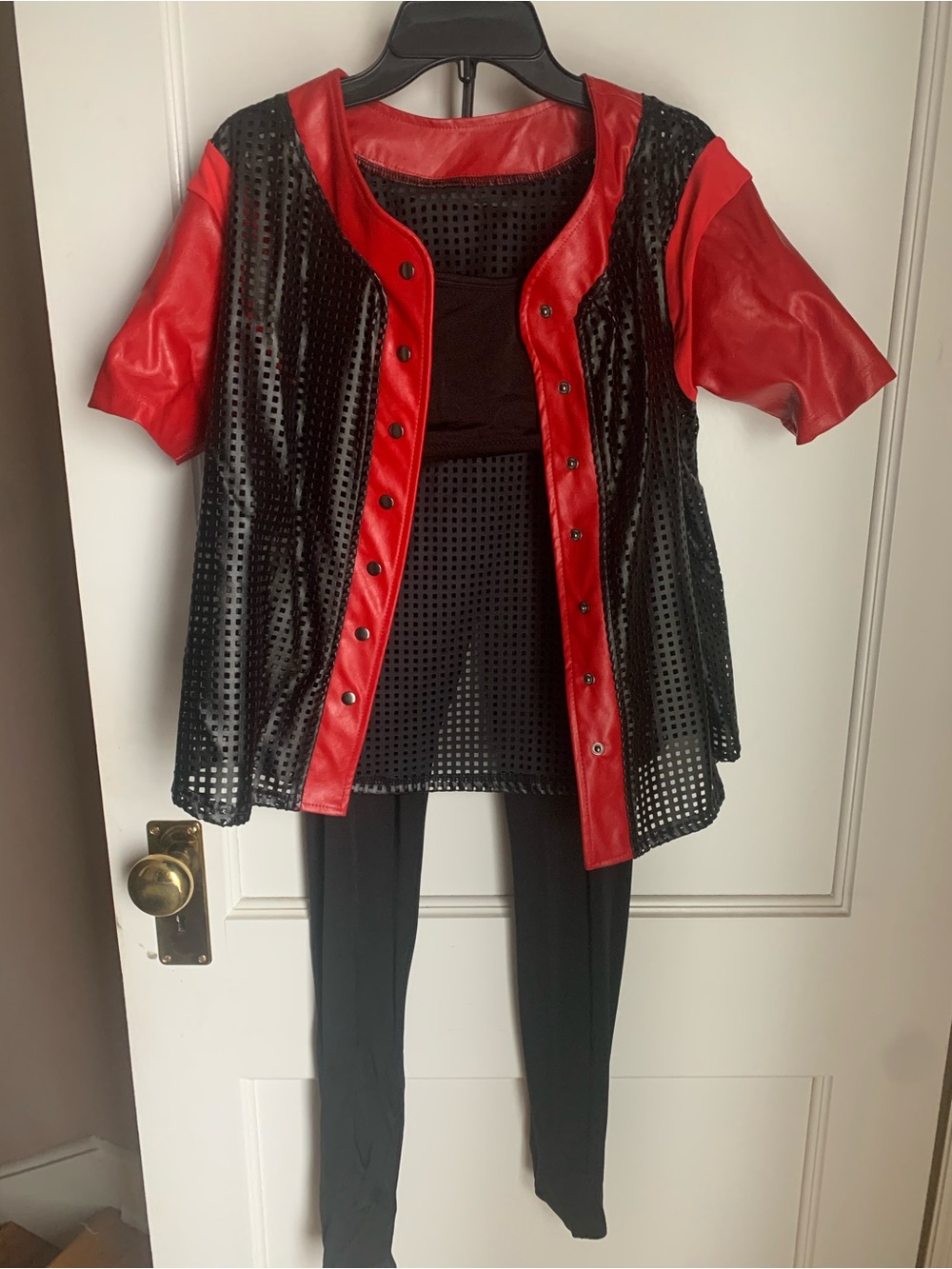 Red and Black Hip Hop Dance Costume